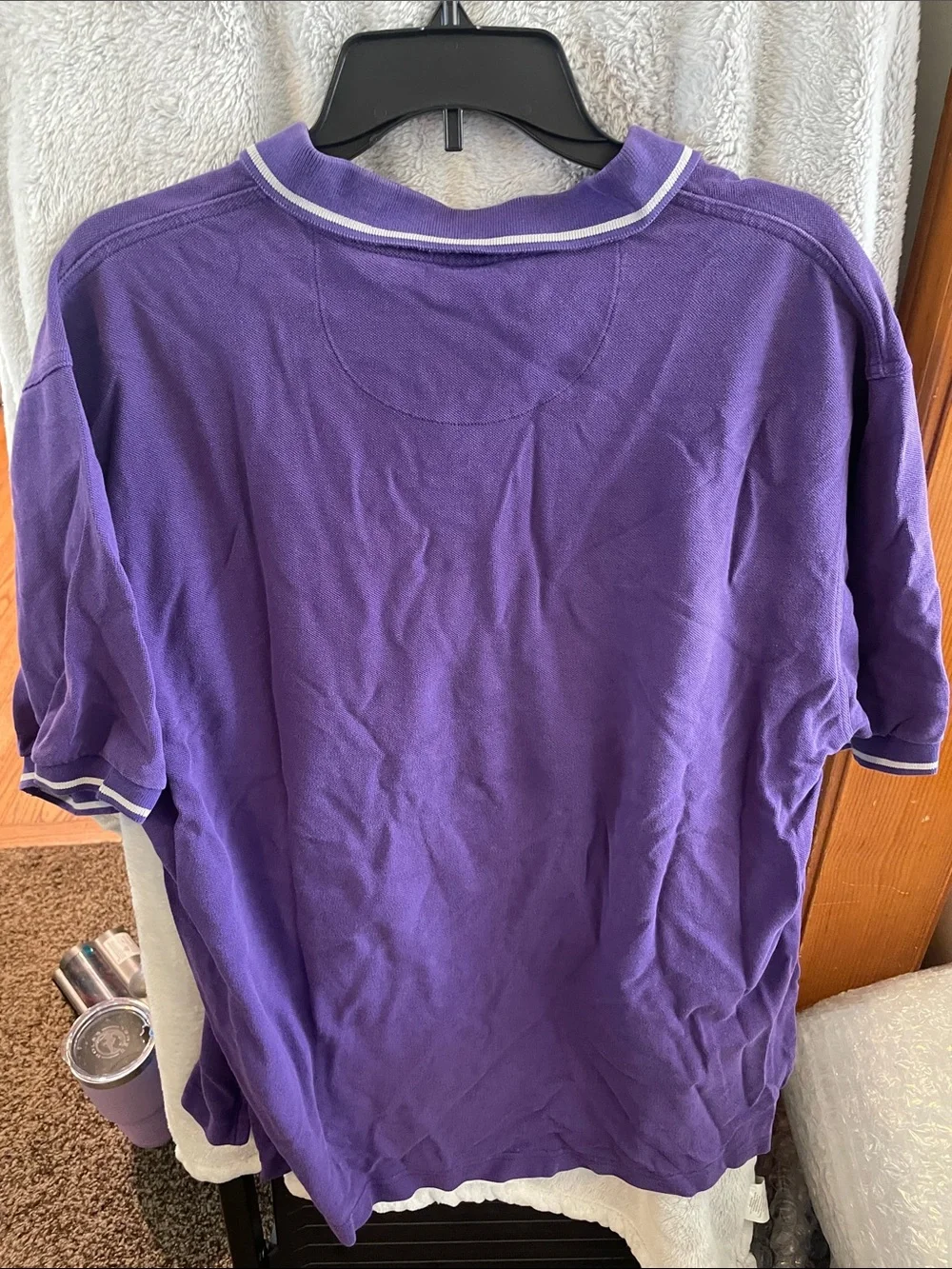 Nike Men’s Purple Polo with White Logo Trim